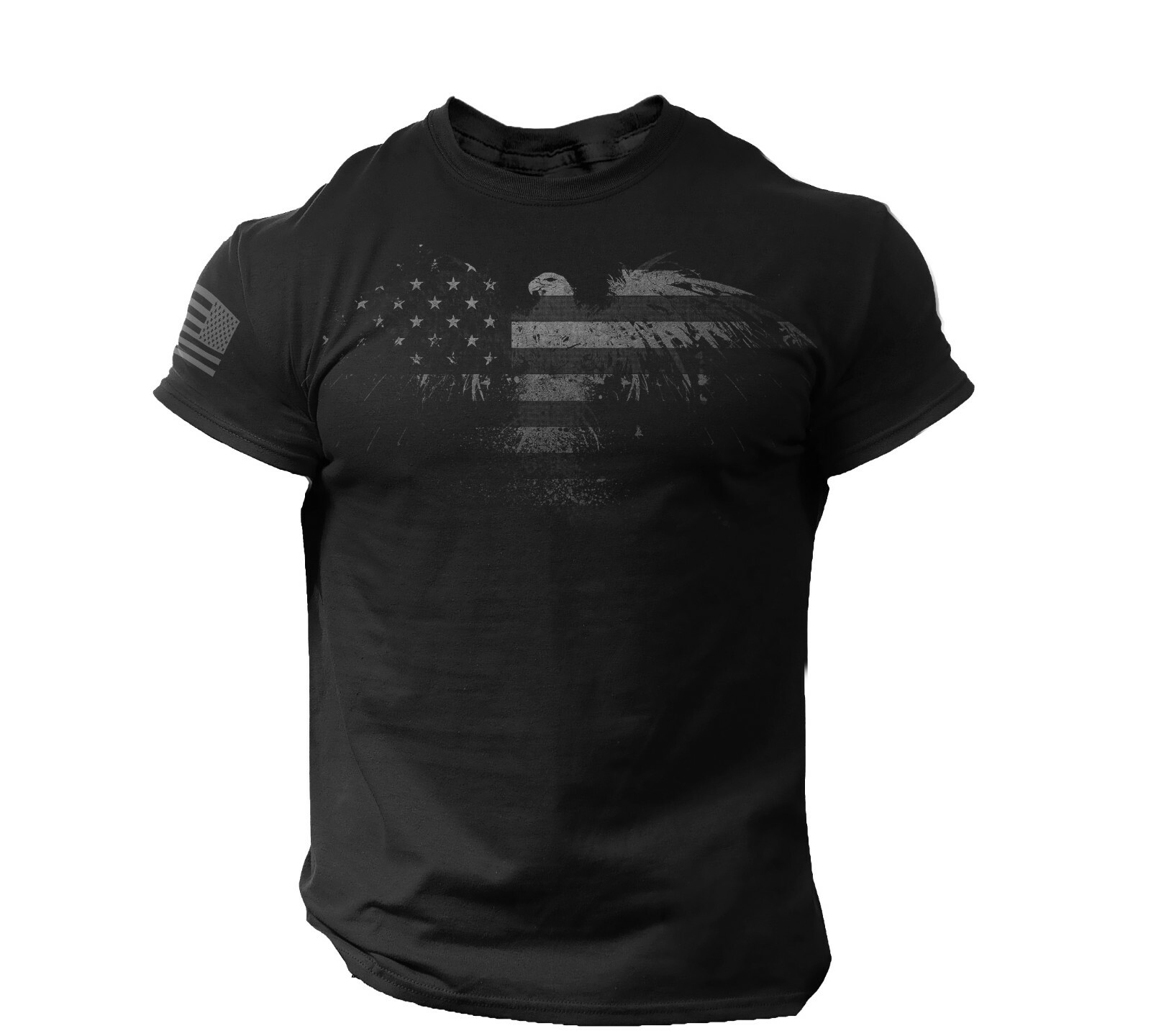 USA Eagle Flag T Shirt Distressed Patriotic American Tee S - XXL gallery