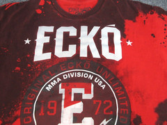 MMA Graphic Ecko L Large 2 sided ! NICE see pics 100% Cotton 56