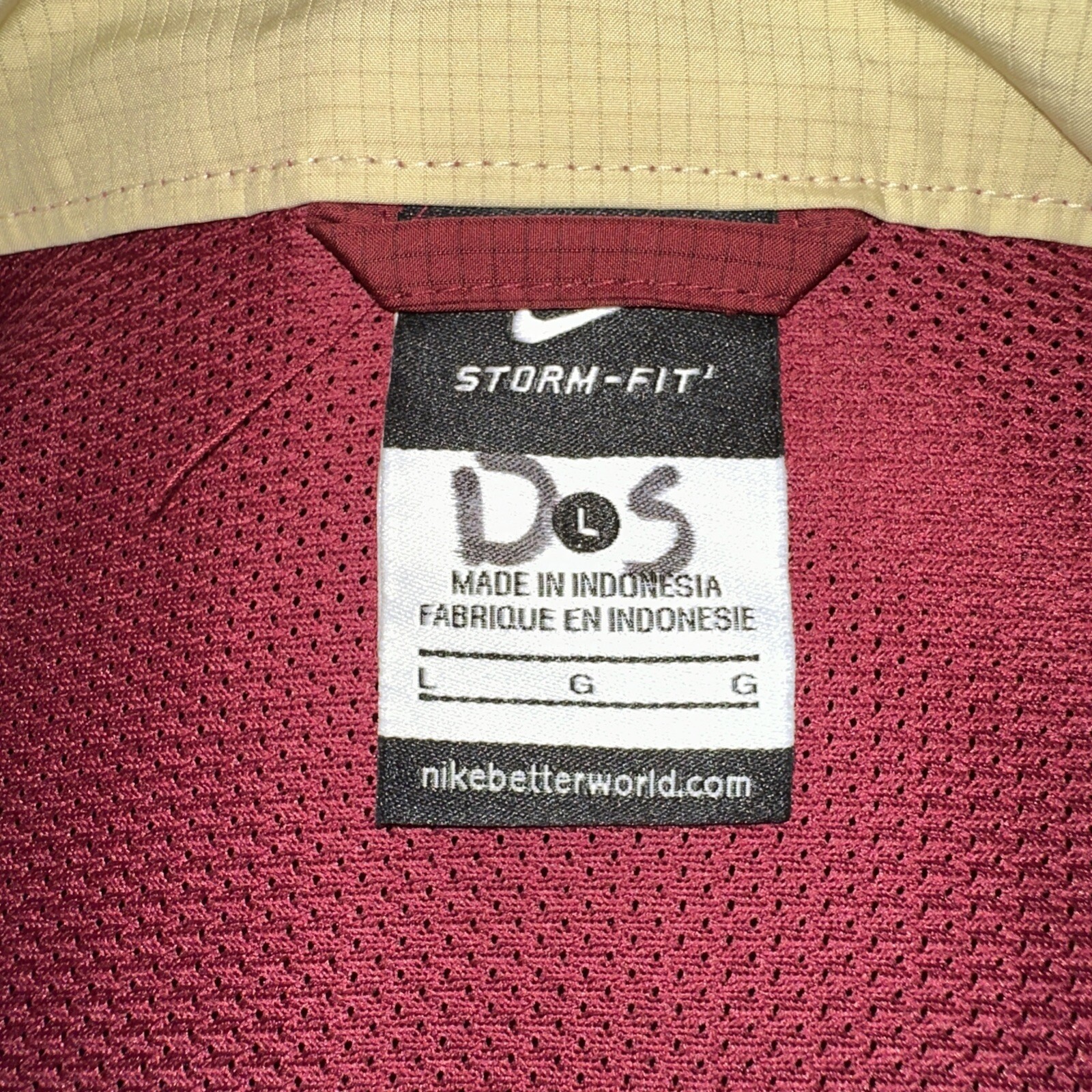 Nike Storm-Fit FSU Seminoles Men’s Large Garnett 1/4 Zip Jacket Vented Back gallery