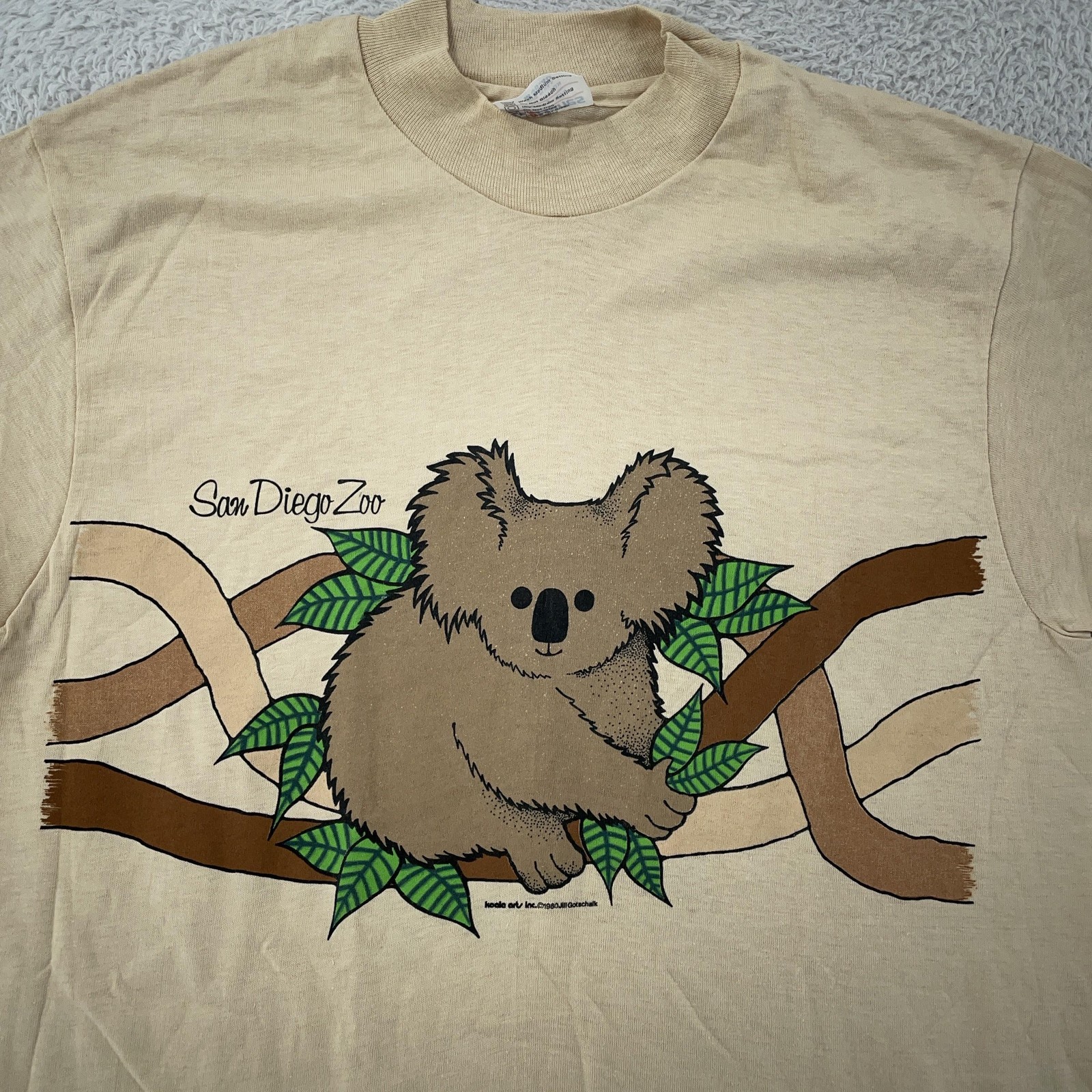Vintage San Diego Zoo Koala Double Sided Shirt Mens Medium Nature California 80s gallery