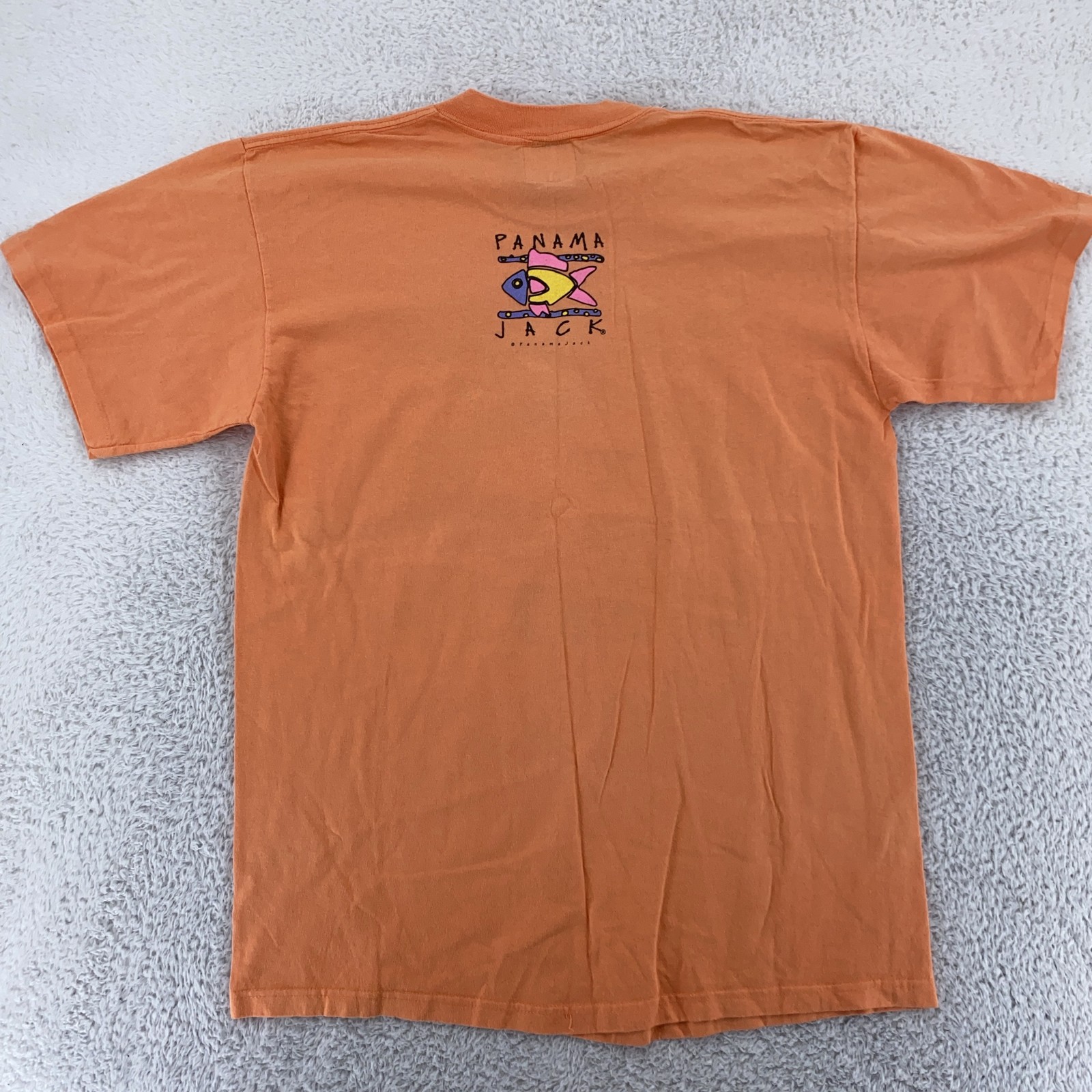 Vintage Panama Jack Shirt Mens Medium Fish Graphic Made USA 90s Tee T-Shirt gallery
