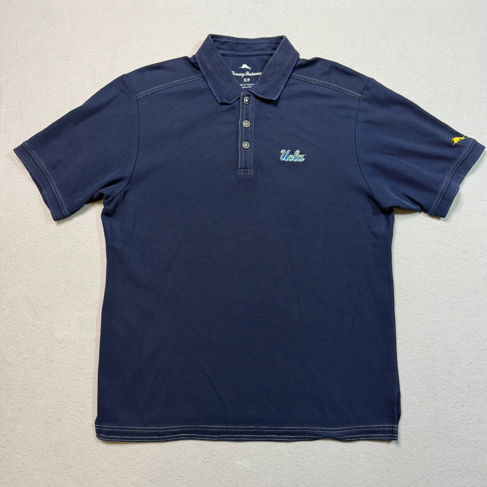 UCLA Tommy Bahama Blue & Gold Marlin Logo Polo Collegiate Series Shirt Small gallery