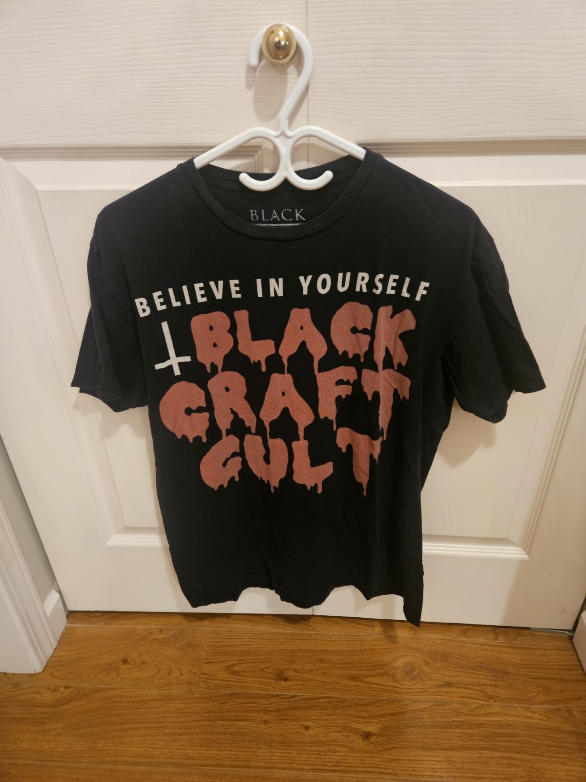 BlackCraft Cult T-Shirt, Men's L, Believe In Yourself Blood Drip Tee gallery