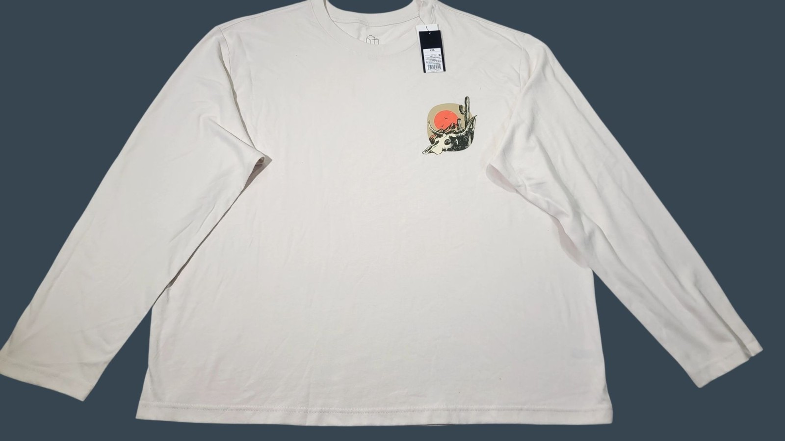 Original Use Mens Off-White Graphic Crew Neck Long Sleeve T-Shirt XXL NWT gallery