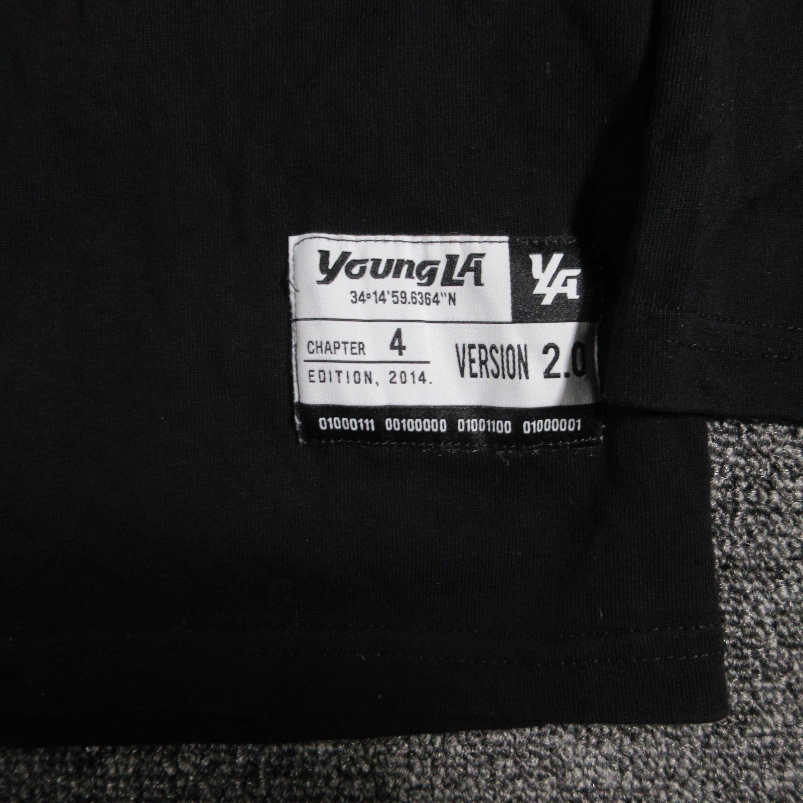 YoungLA Shirt Mens 2XL Black Long Sleeve Los Angeles Graphic Tagless Crewneck gallery