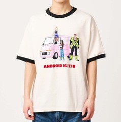 Dragon Ball Z x graniph Android Big Silhouette Trim T-Shirt white Japan New Pre