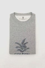 NWT Brunello Cucinelli Men 100% Crewneck Tee W/Logo Graphic Accents Size M A248