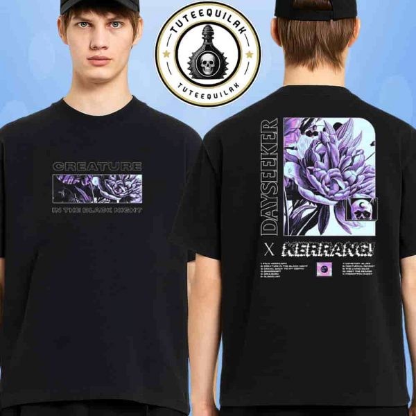 Dayseeker x Kerrang Tee Creature In The Black Night Album 2025 Set List Two Side
