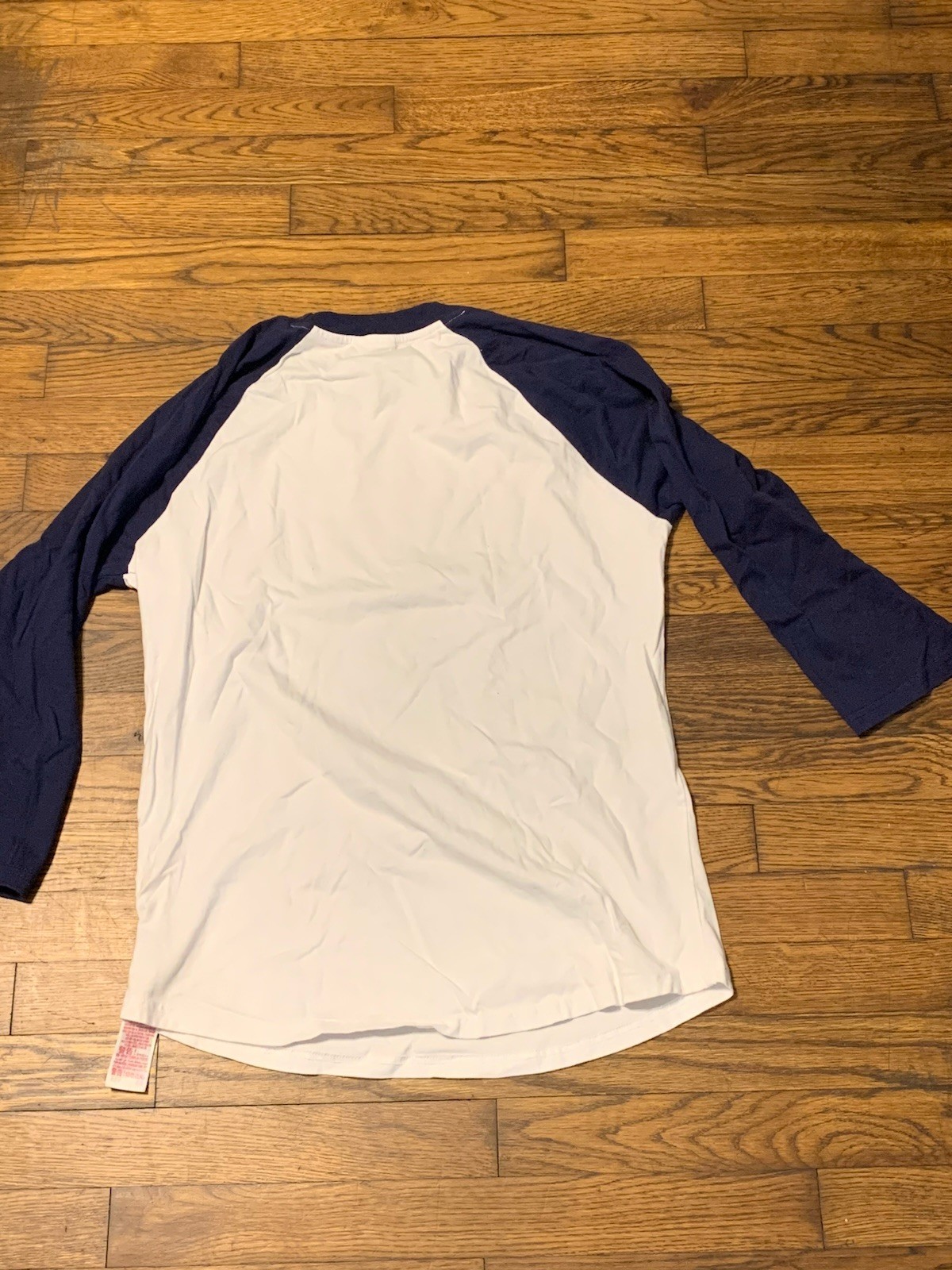 Men's Disney World Faded 3/4 Sleeves 2 Tone Navy/White Graphic Shirt Medium gallery