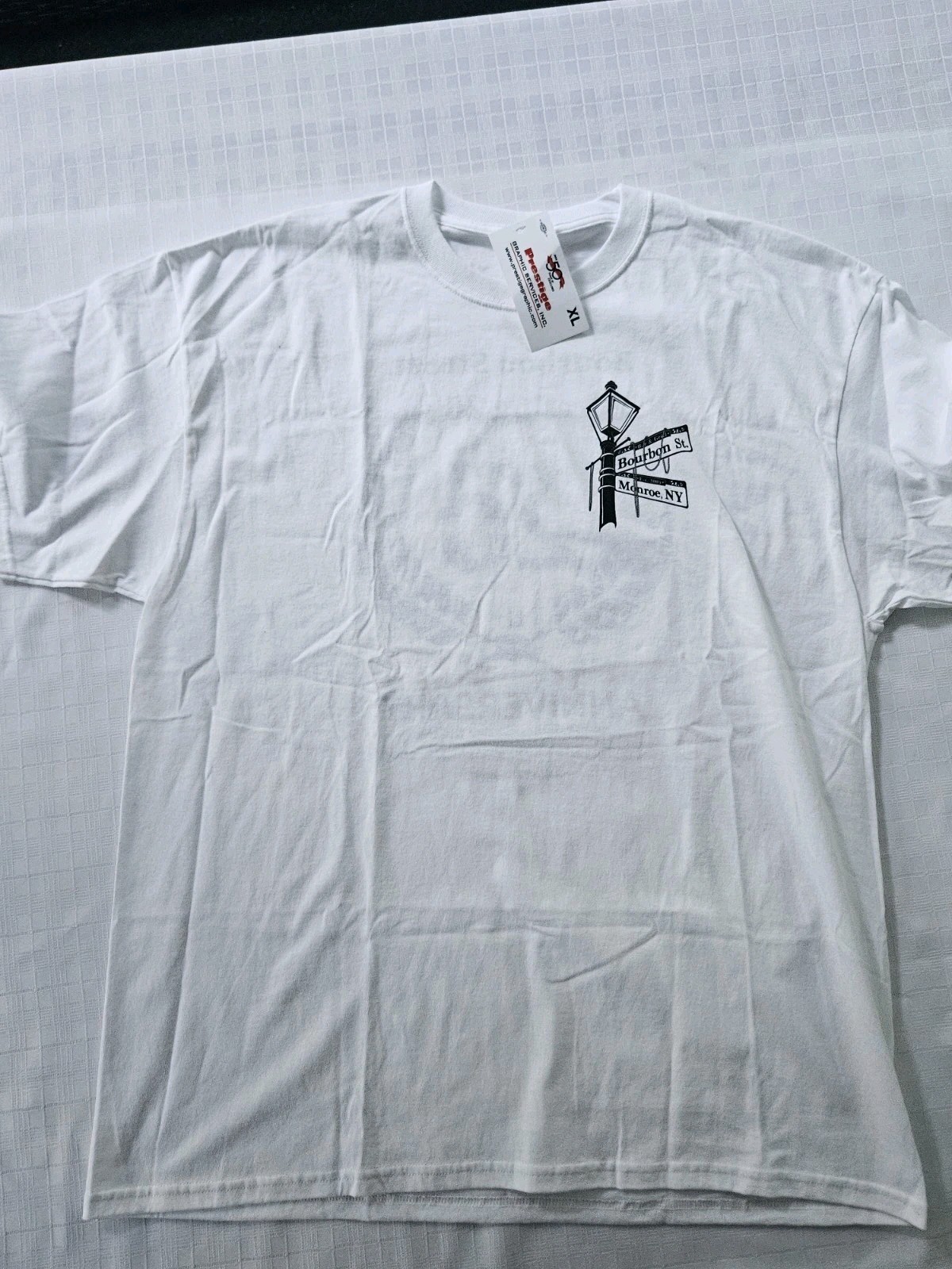 Bourbon Street Monroe NY 20th Anniversary T Shirt XL White Graphic Tee NWT gallery