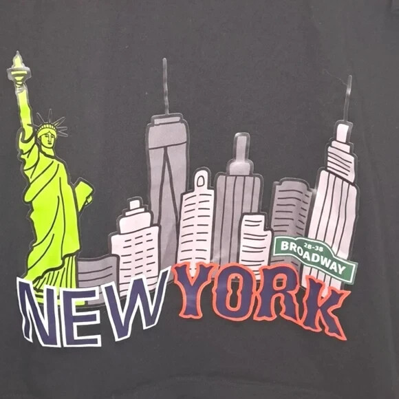 Eternity BC/AD New York NY Elements Black T Shirt Men NYC Patches Art Tee gallery
