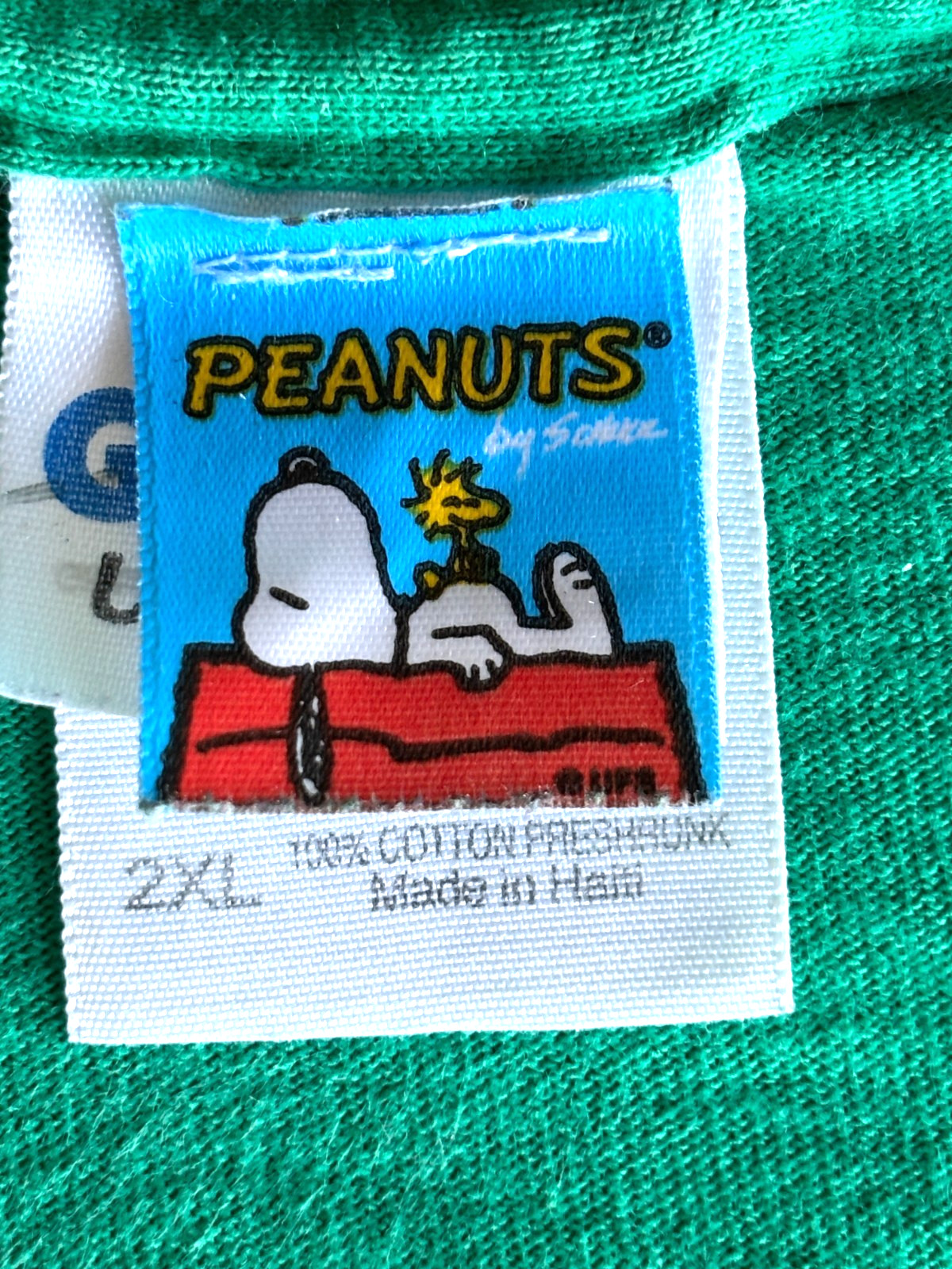 VTG Y2K Peanuts Snoopy Lucky Dog Clover Irish Short Sleeve Tee Shirt Adult 2XL gallery