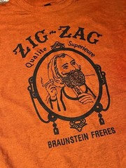 Zig Zag Man Tee Shirt cotton New Orange Size XL Large Or Medium The Best !