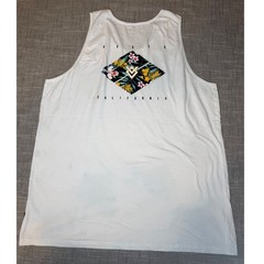 Veece Mens Graphic Tank Top Bundle Set of 3 Blue White Small Floral Surf Beach