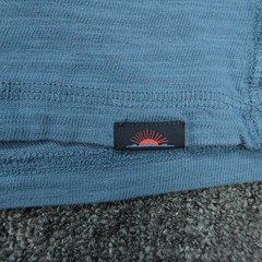 Faherty Shirt Mens Large Blue Sunwashed Slub Crew Long Sleeve Pullover