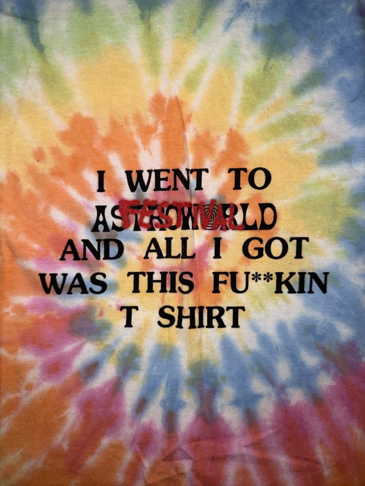Travis Scott Astroworld Where Were You Tie Dye Shirt 2018 gallery