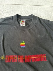 Vintage 1990s APPLE COMPUTER Mission Impossible XL Promo Movie T Shirt Logo USA