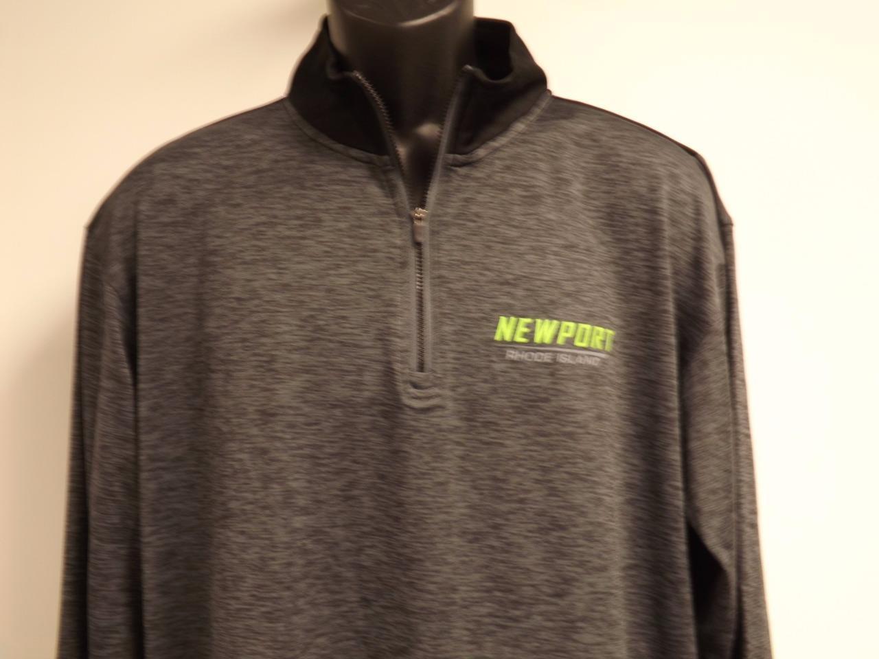 New Newport Rhode Island Adult Large L Grey/Black 1/4 Zip Performance Shirt gallery