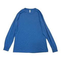Jerzees Dri-Power Long Sleeve T Shirt Blue Men’s Large Cotton Blend