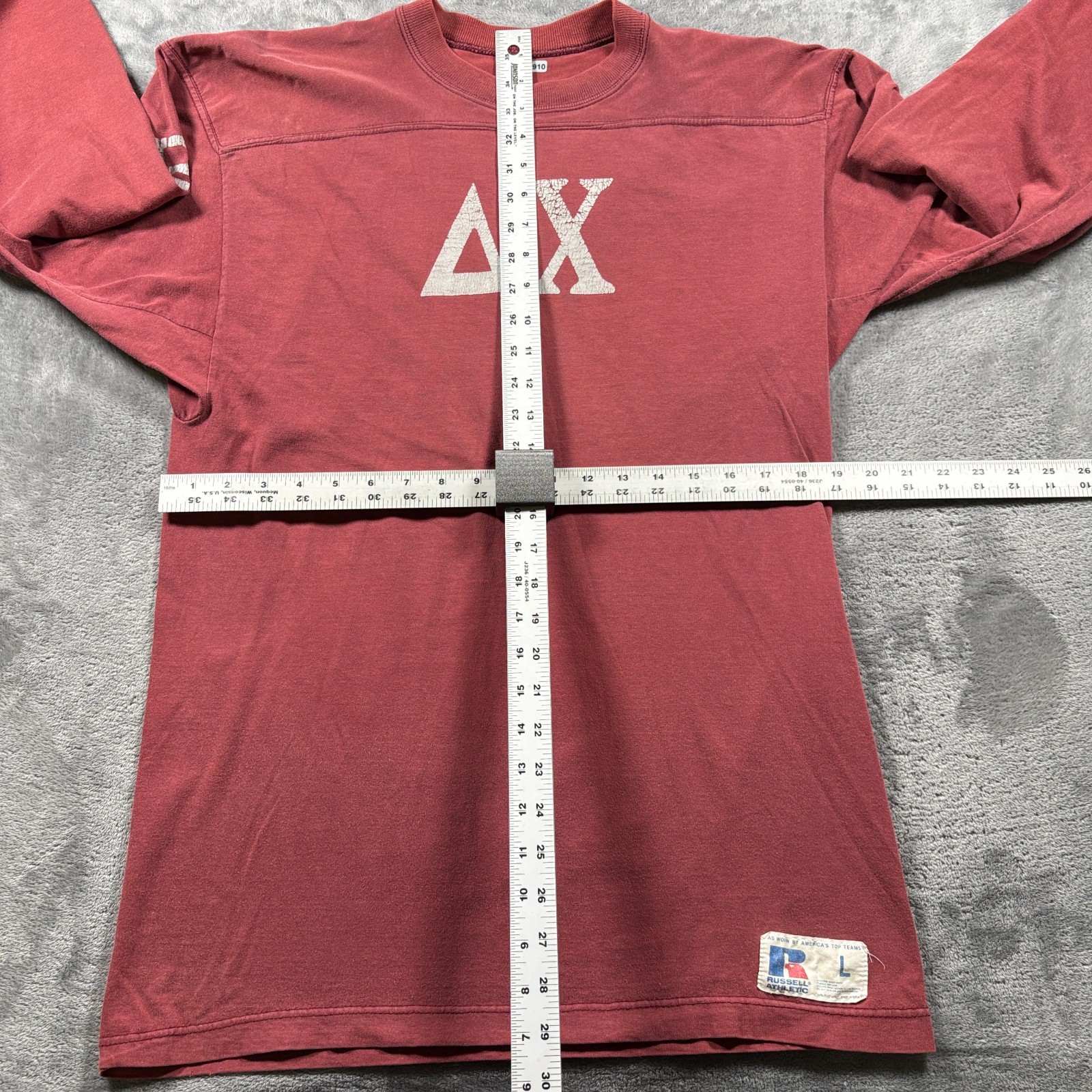 Vintage Russell Athletic Shirt Mens Large Red Delta Chi Feoatcbroaga Fraternity gallery