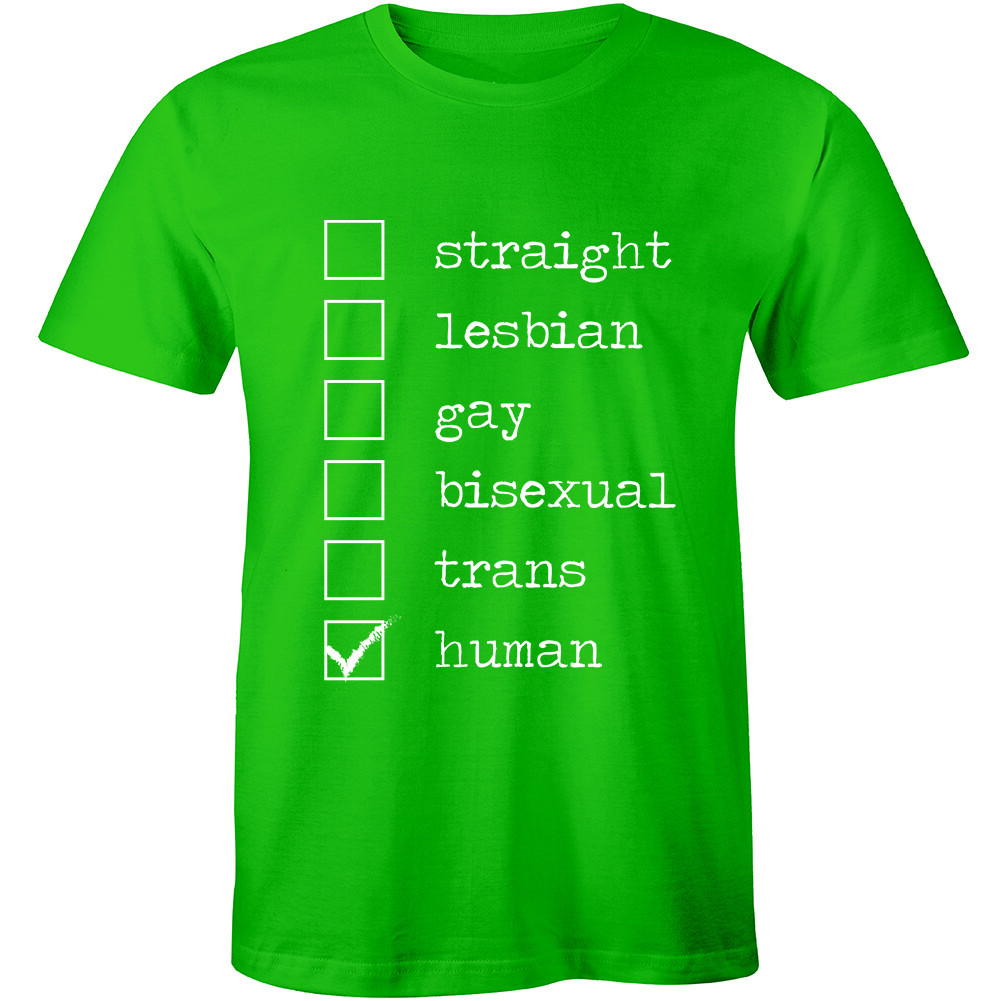 Straight Lesbian Gay Bisexual Trans Human – Tolerance LGBT Men’s T-shirt Tees