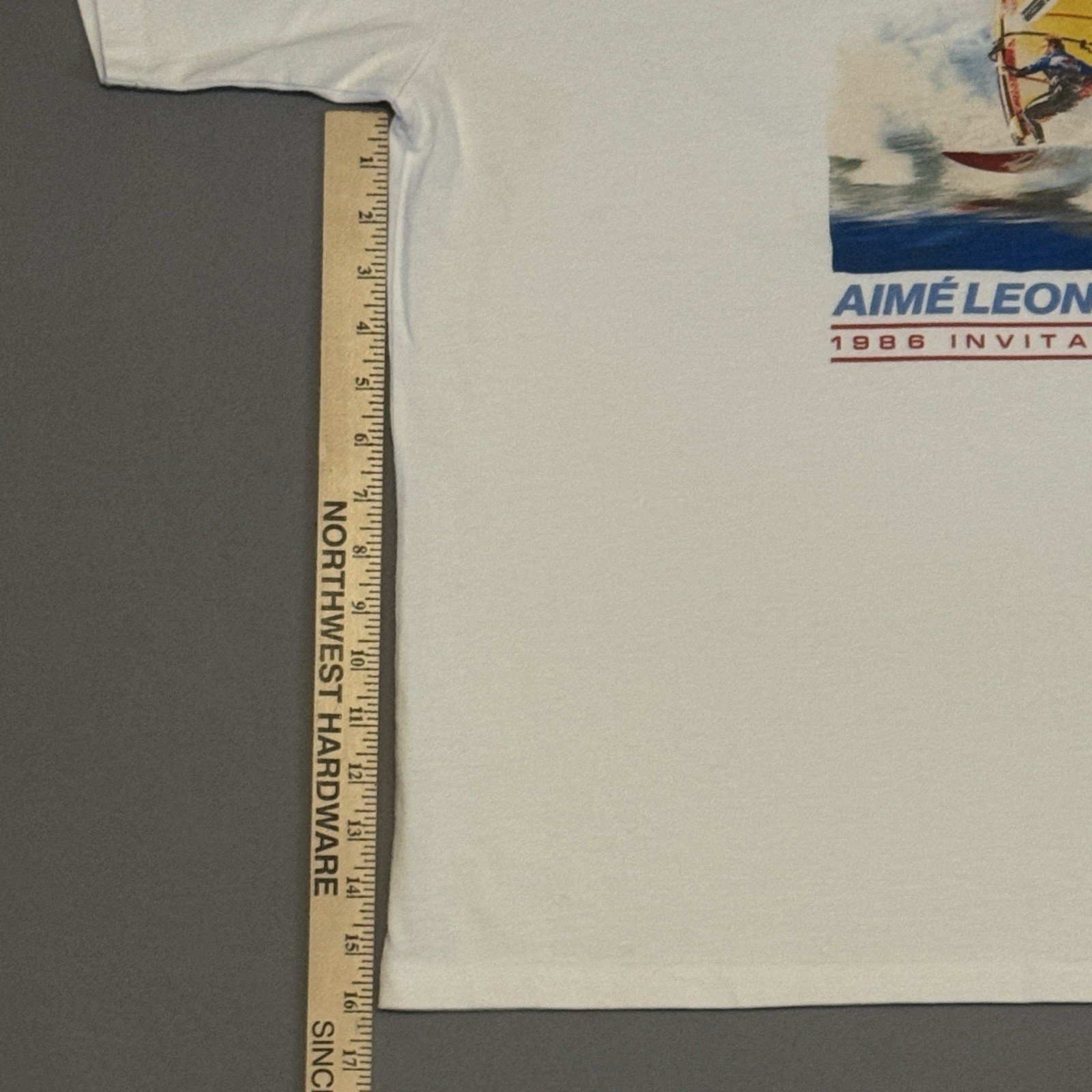 Aime Leon Dore White Wind Surfer Boating Tee Logo Large L NY Spring Summer ALD gallery