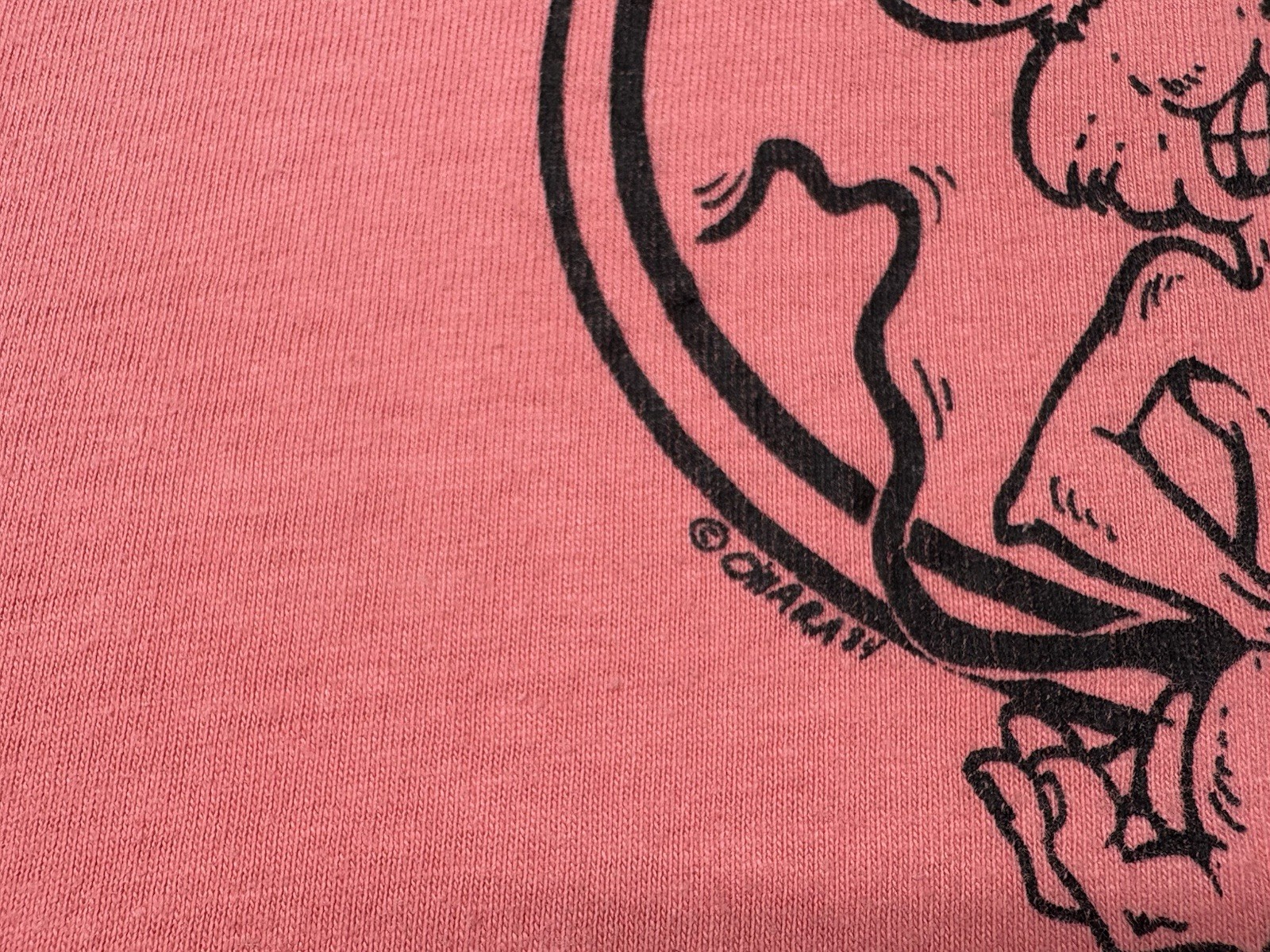 Vintage 80’s Mens T Shirt Size Small Here Kitty Kitty Made In USA Rare Pink gallery