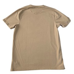 Crew Neck Waffle Textured Patterned Soft Cotton Blend Tee Inner Collar Lining L
