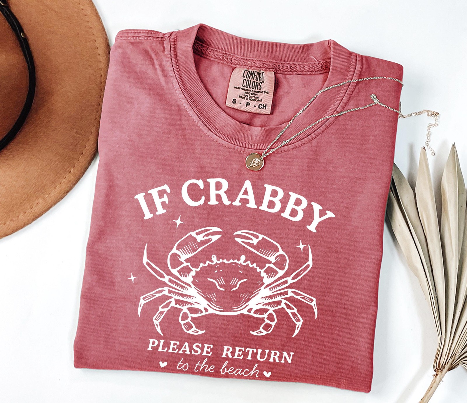 Funny Beach Crab Comfort Colors Shirt: If Crabby Return to Beach gallery