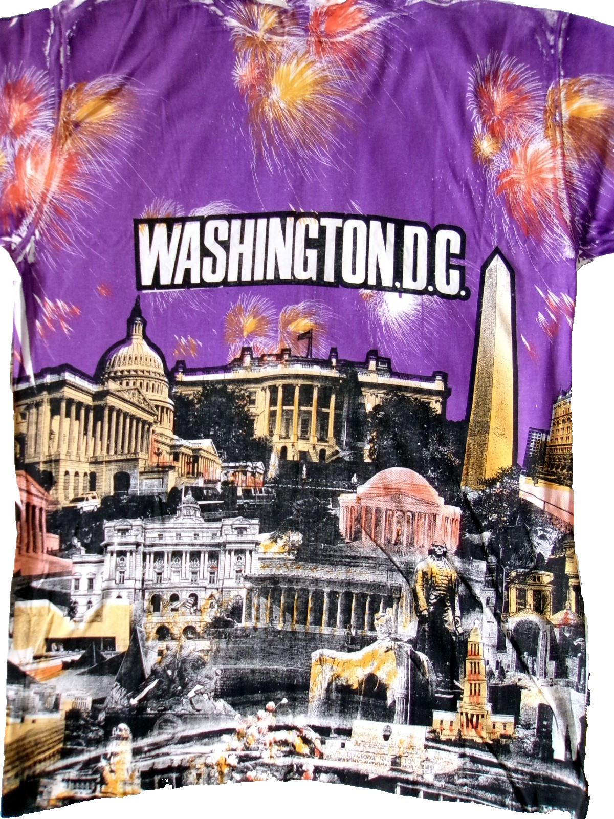 Fireworks T-Shirt Washington, DC Size Large Distressed Look gallery