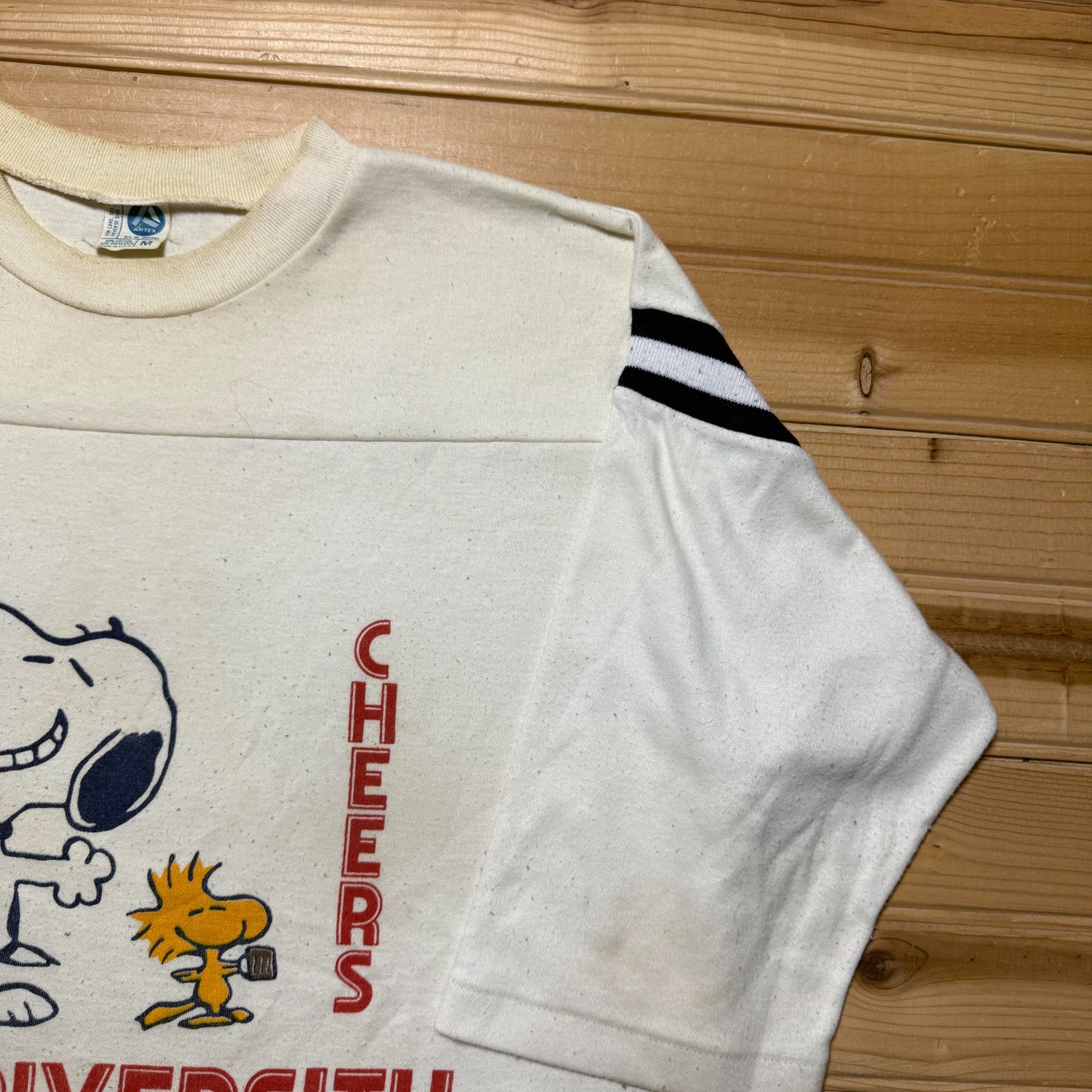 Vintage 80s University At Albany Peanuts Snoopy Woodstock Cartoon T-Shirt Medium gallery