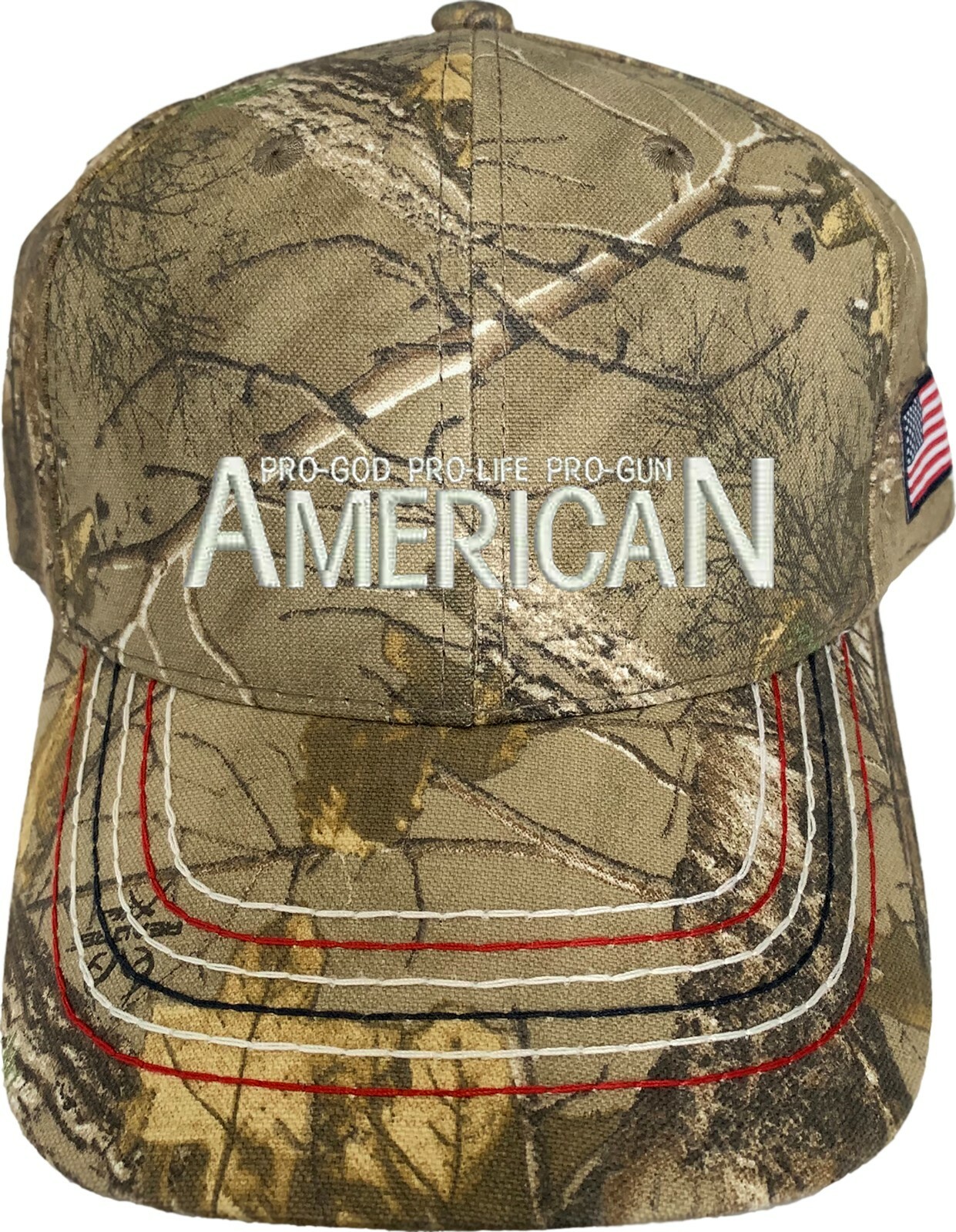 Pro God Pro Life Pro Gun 1 Color Embroidered Camo Structured Adjustable Hat gallery