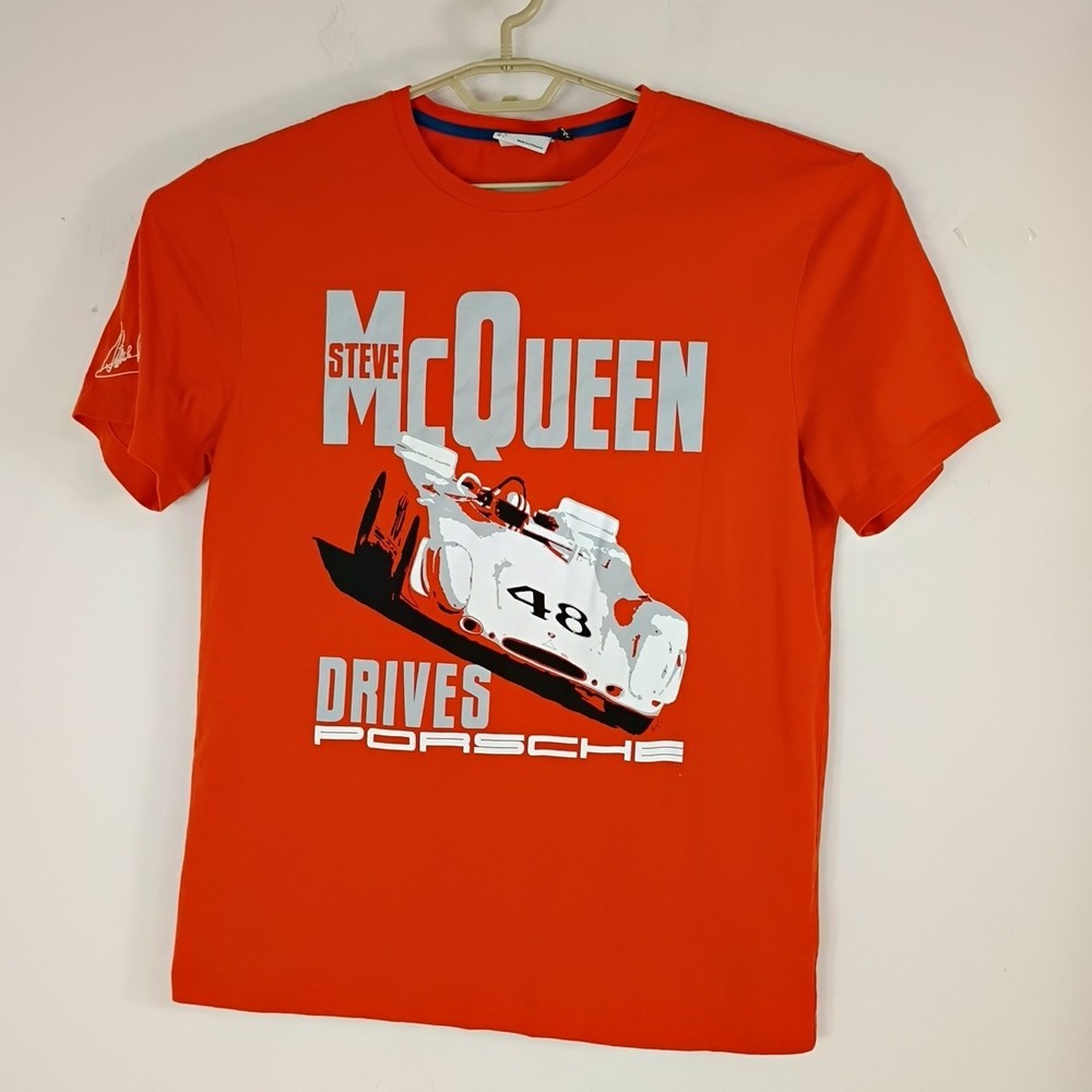 Porsche Drivers Selection Steve McQueen By Nicolas Hunziker Tshirt Graphic Sz L