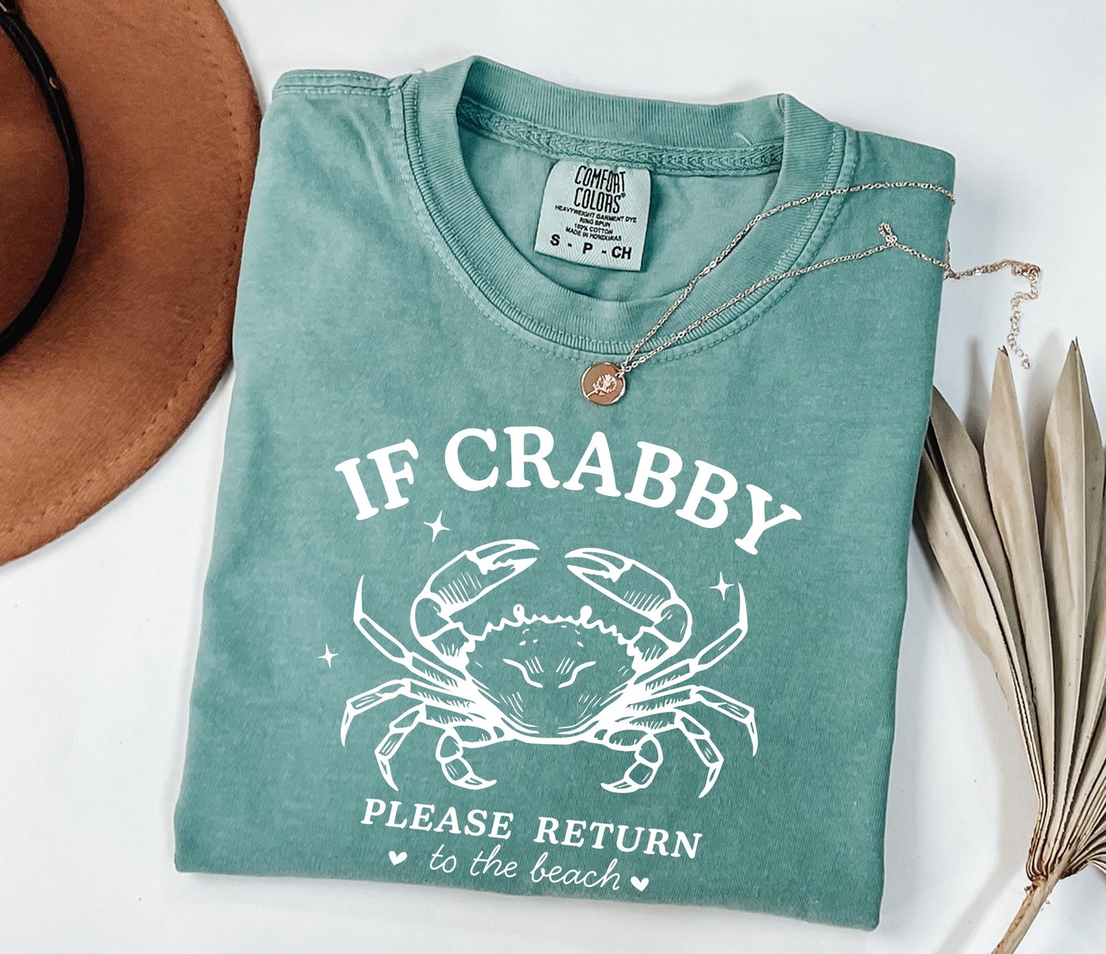 Funny Beach Crab Comfort Colors Shirt: If Crabby Return to Beach gallery