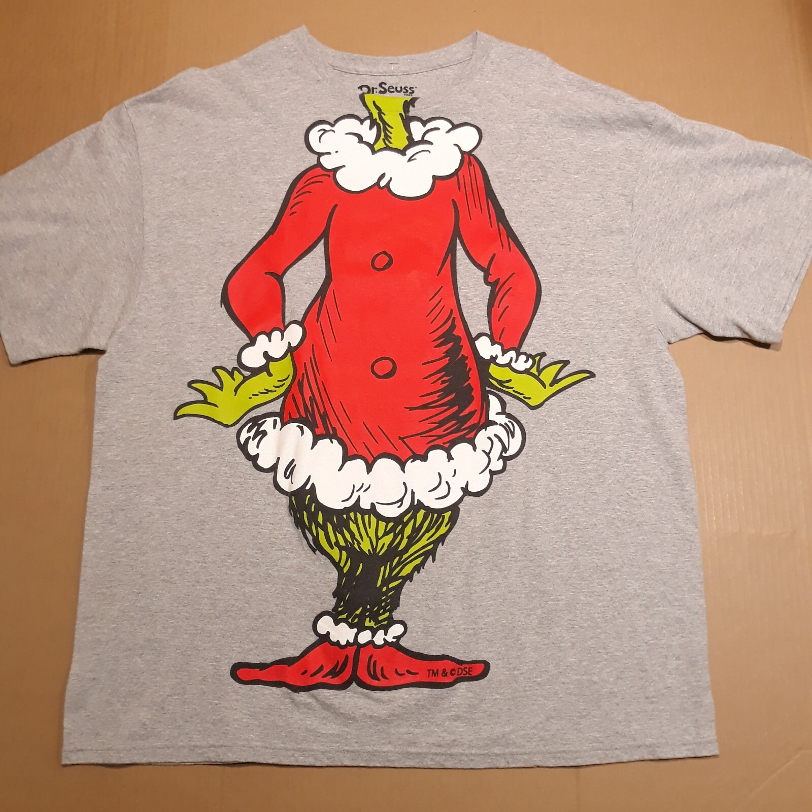 Dr Seuss By Hybrid Apparel Full Body Grinch Gray T-Shirt Men's 2XL gallery