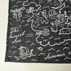 Game of Thrones Dark Gray Map Graphic Crew Neck T-Shirt Mens Sz Medium EUC