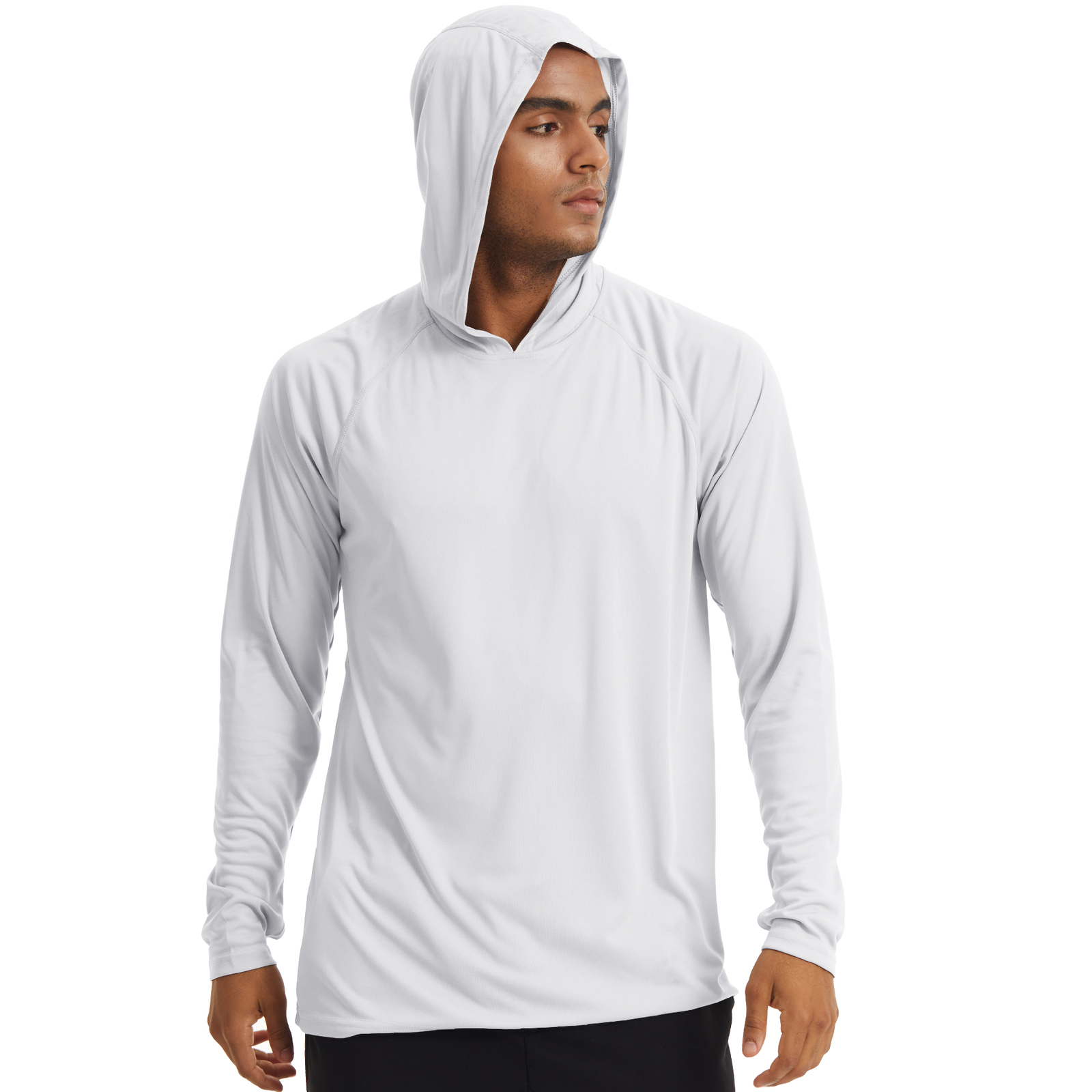 Men’s UPF50+ Hoodie Shirts Fishing Hiking Sun Shirts Quick Dry Workout T-Shirts