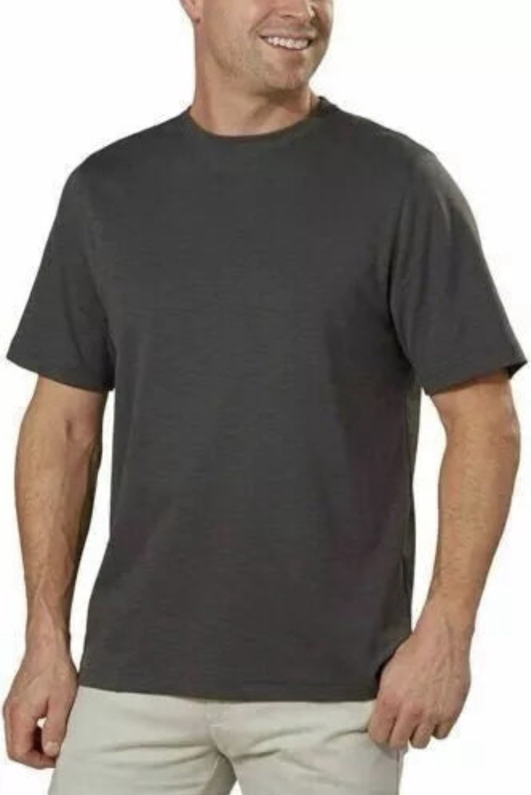 Kirkland Signature 100% Pima Cotton Slub Tee, Men's Large, Gray, NEW gallery