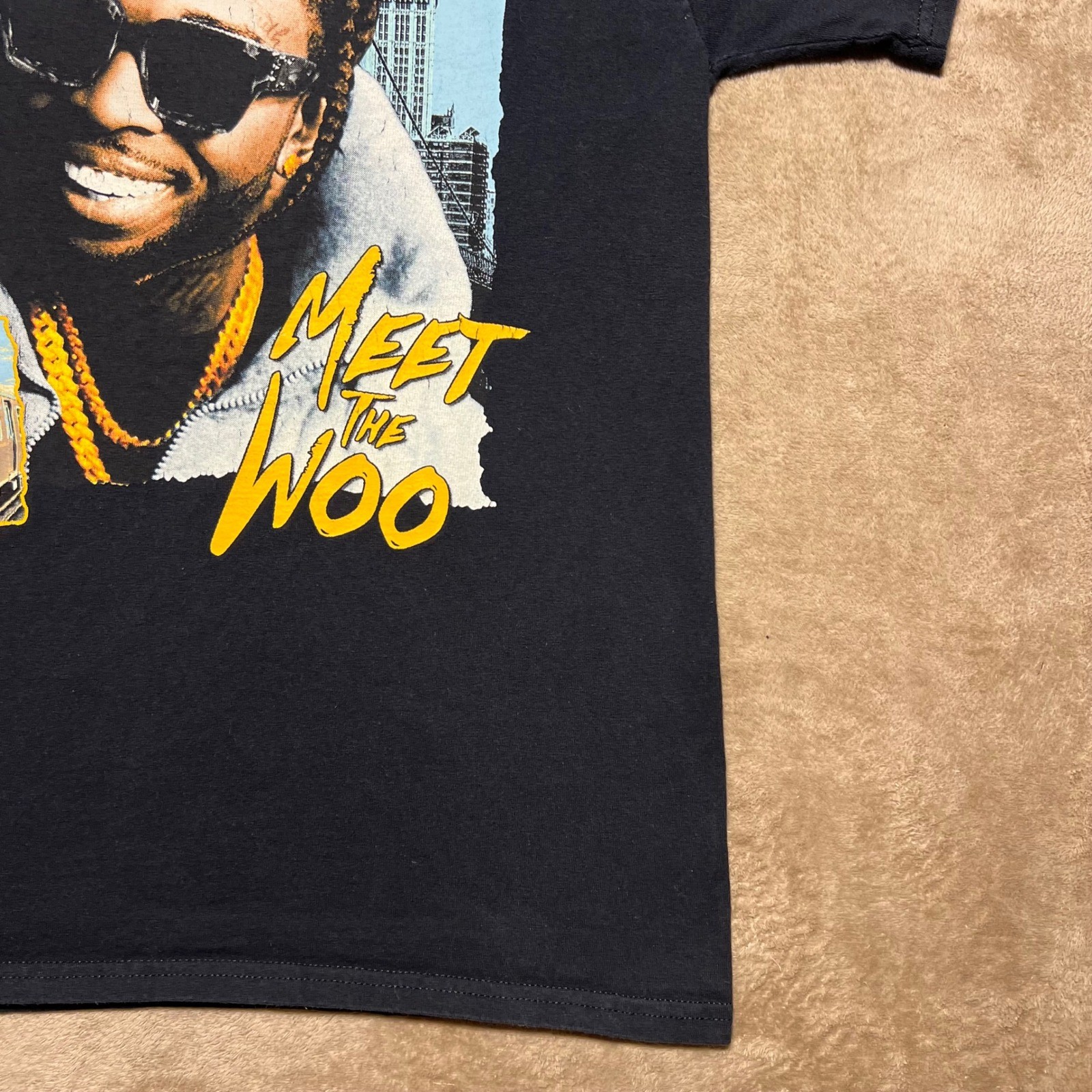 Pop Smoke Meet The Woo Graphic T Shirt Mens Medium Black Hip Hop Rap Tee gallery