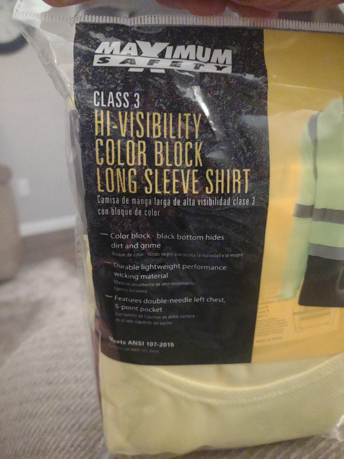 LONG SLEEVE SAFETY T SHIRT REFLECTIVE HI VIS ANSI CLASS 3 7Large, 2xL gallery