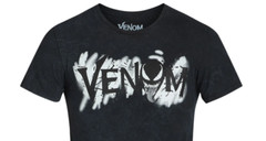Marvel’s Venom Men’s size L ( 42 ) Mineral Wash Graphic Tee color BLACK NEW