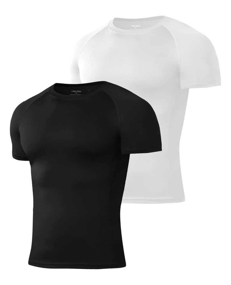 Men’s Compression Shirts, Compression Shirts for Men Short Sleeve Athletic, Q…