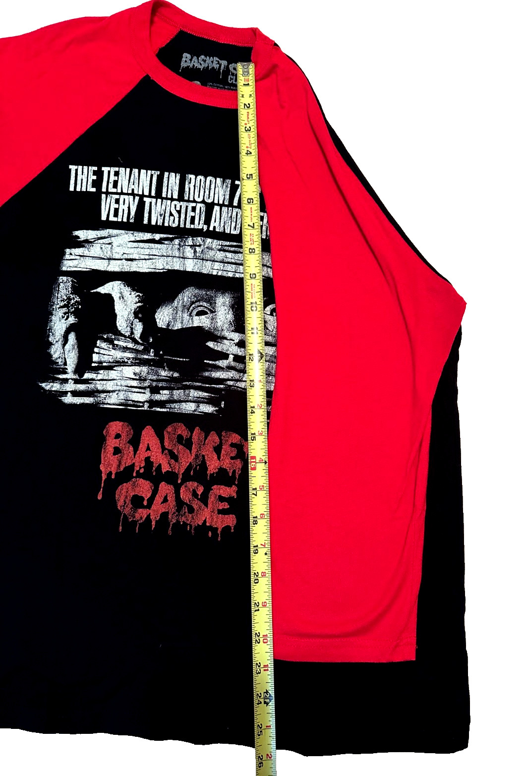Fright Rags Basket Case Horror Movie Size L Baseball Black T Shirt Red gallery