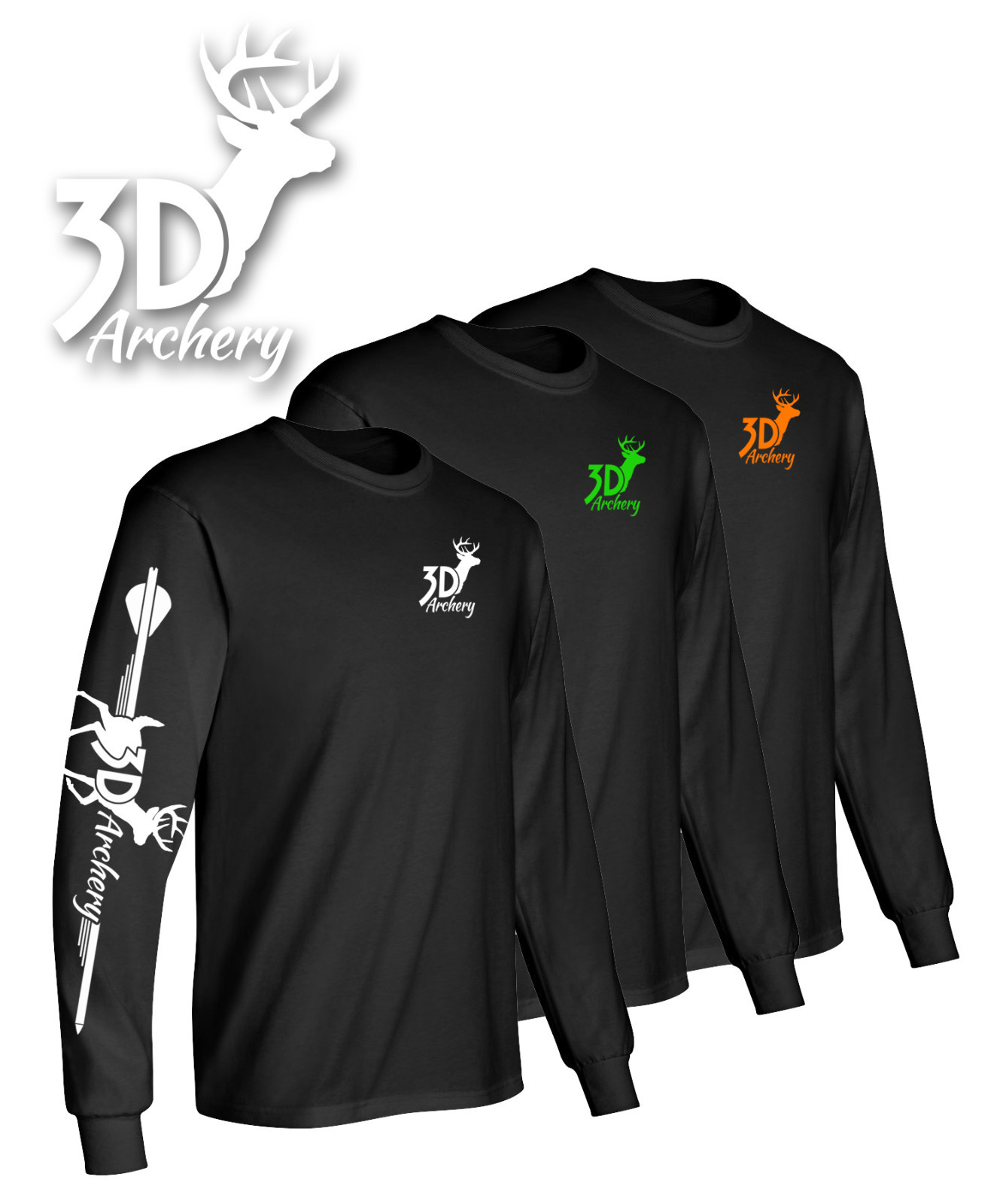 3D Archery T Shirt Long Sleeve archery hunting target compound bow recurve arrow gallery