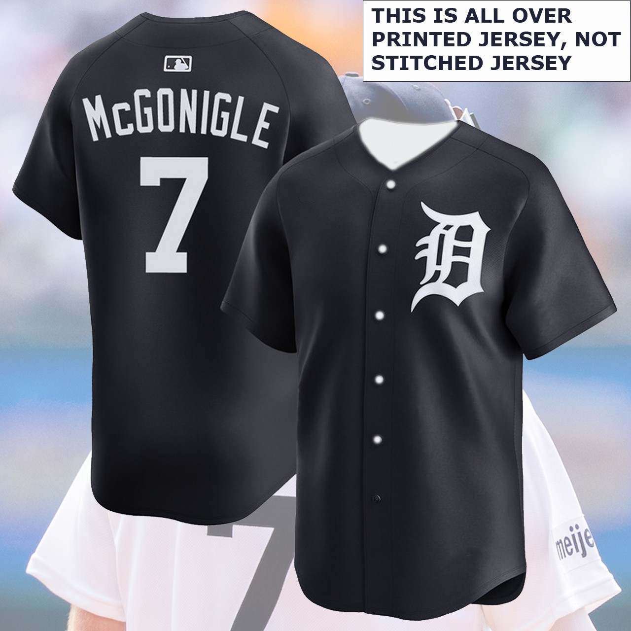 🔥NEW - Kevin #7 McGonigle Detroit Baseball Name & Number Player Print Gift Fan gallery