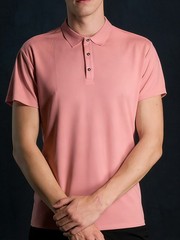 Quick Dry Polyester Collared Shirt for Men Moisture Wicking Regular Length New