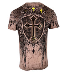 Xtreme Couture By Affliction Men’s T-Shirt INHUMAN SKULLS Biker Sand S-5XL