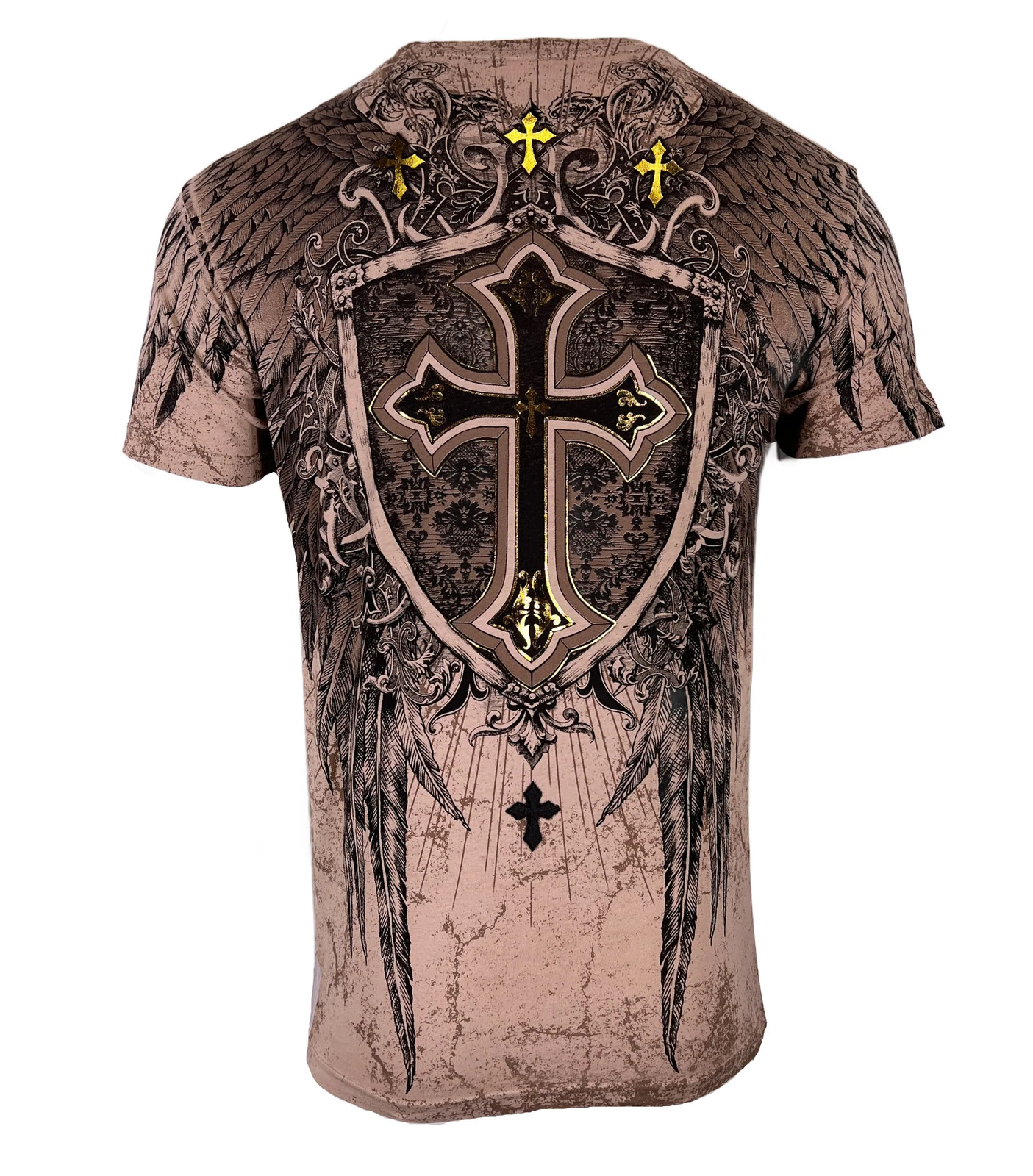 Xtreme Couture By Affliction Men's T-Shirt INHUMAN SKULLS Biker Sand S-5XL gallery
