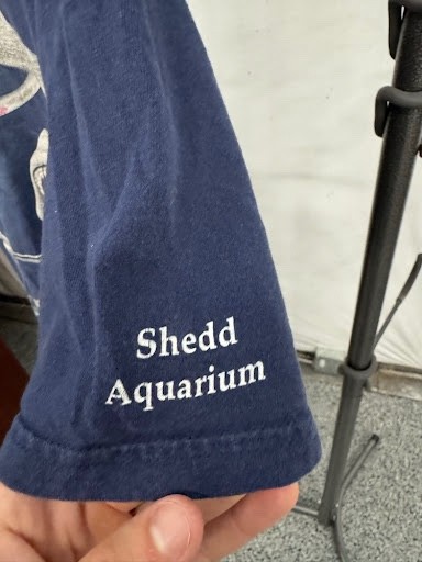 Vintage Shedd Aquarium Shark T-Shirt Navy Blue Marine Life Graphic Tee Size XL gallery