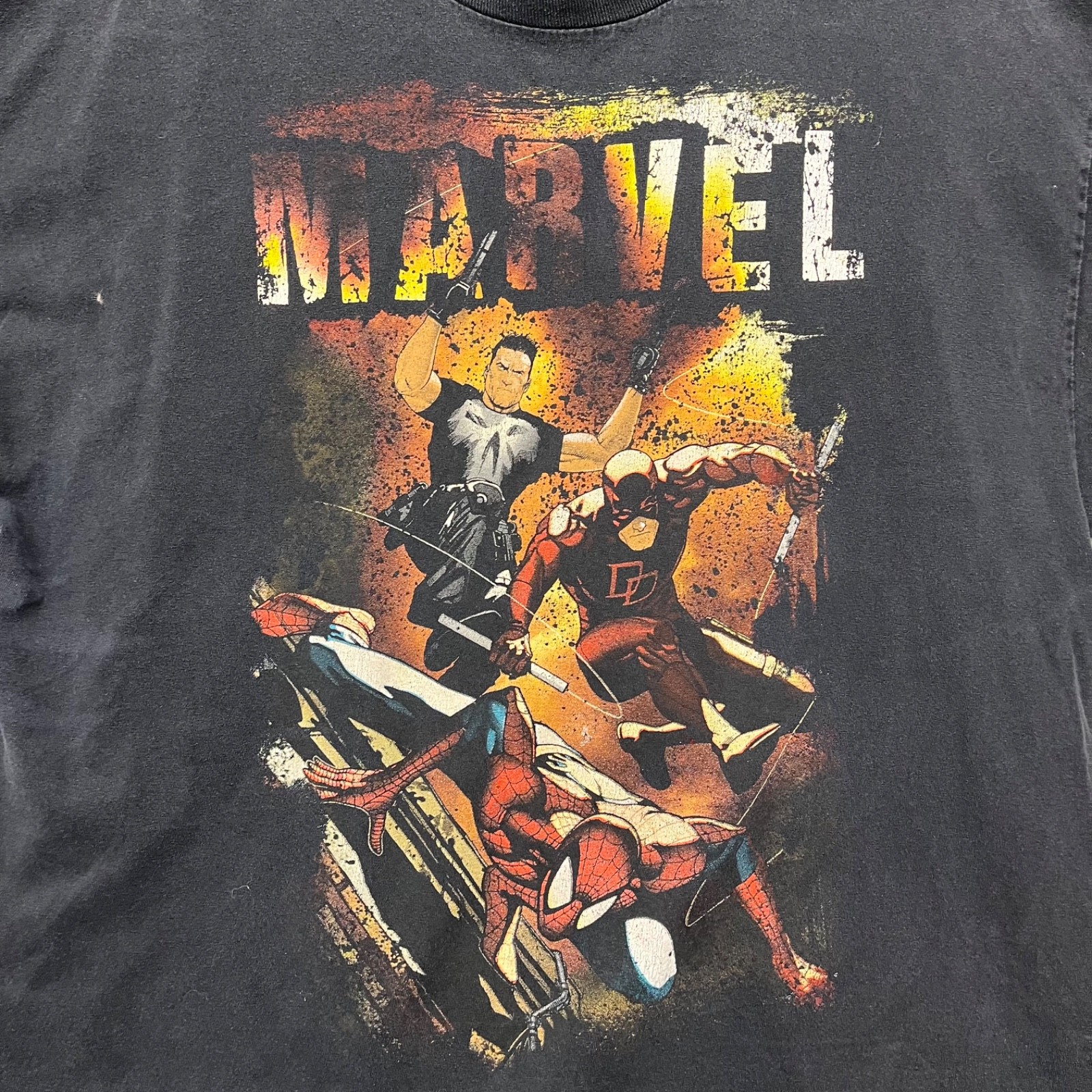 Marvel Shirt Mens 2XL Black Spiderman Daredevil Punisher Comic Book Graphic gallery